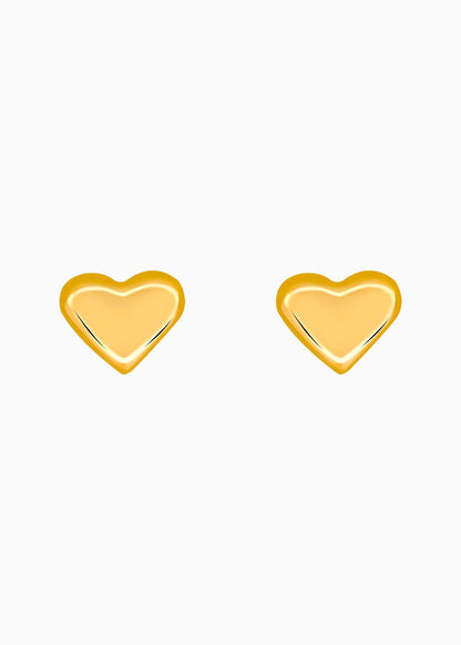 18K Gold Plated Whisper Hearts Small Heart Stud Earrings