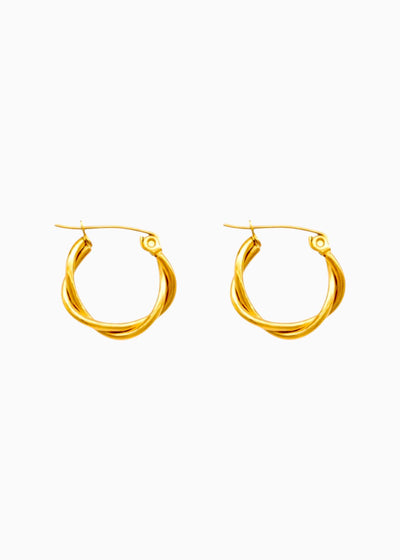 Twisted Rope Hoop Earrings