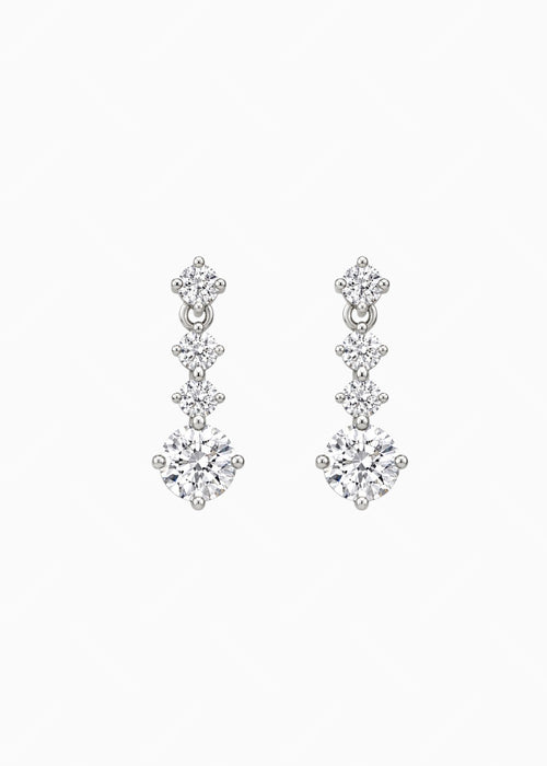 Graduated Crystal Drop Earrings