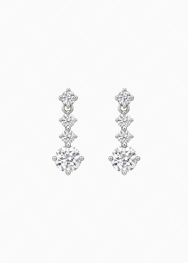 Graduated Crystal Drop Earrings