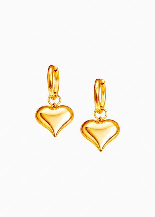 Big Heart Drop Earrings