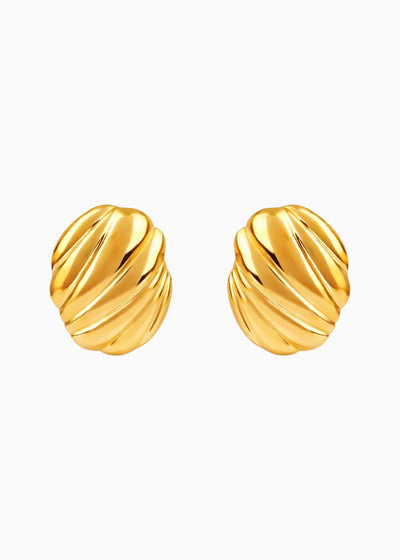 Swirl Dome Stud Earrings