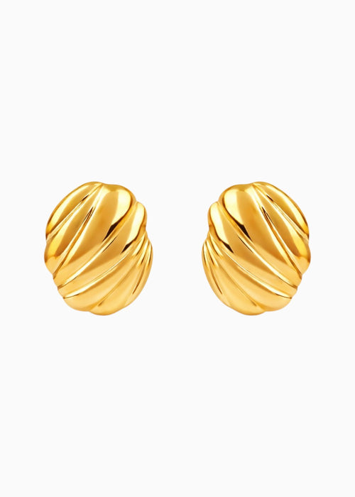 Swirl Dome Stud Earrings