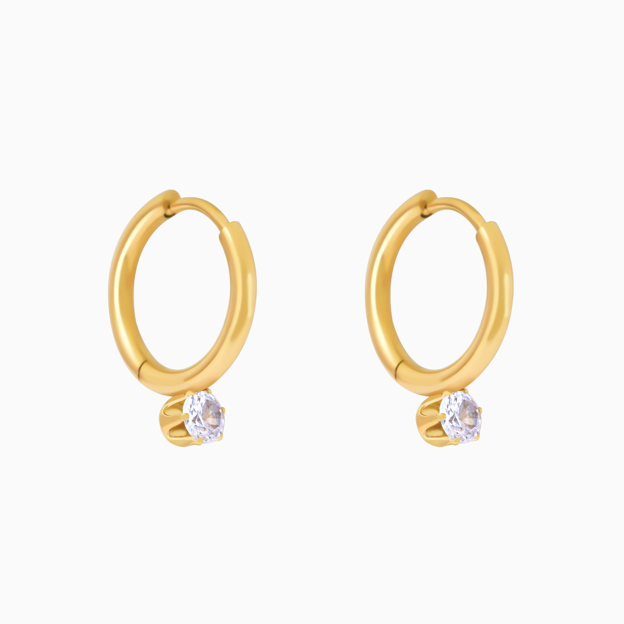 18K Gold Plated Athena Hoop Earrings