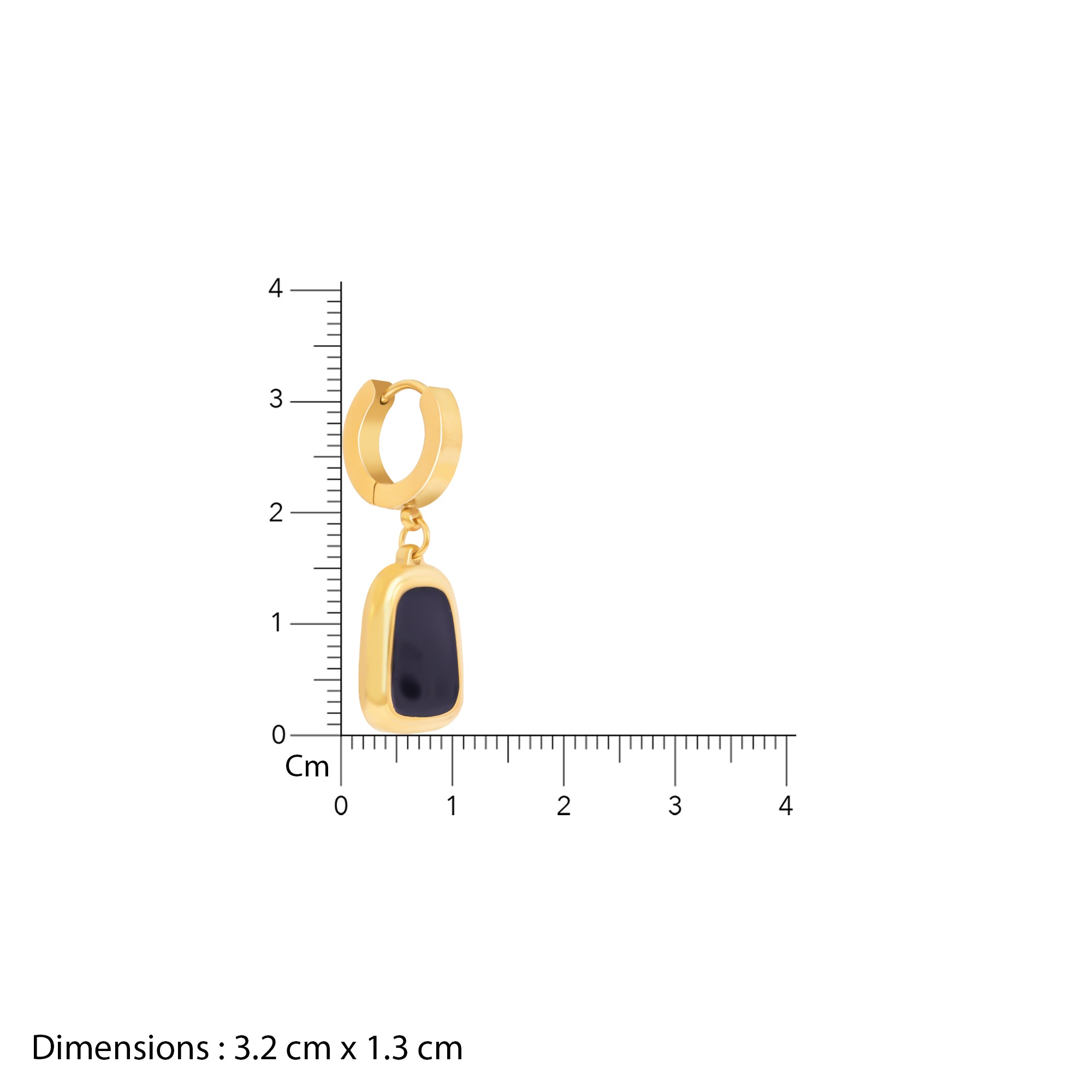 18K Gold Plated Black Onyx Elegance Jewellery Set