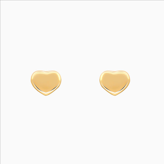 Whispers of Gold minimal heart earrings