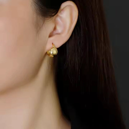 18K Gold Plated Chunky Hoop Earrings