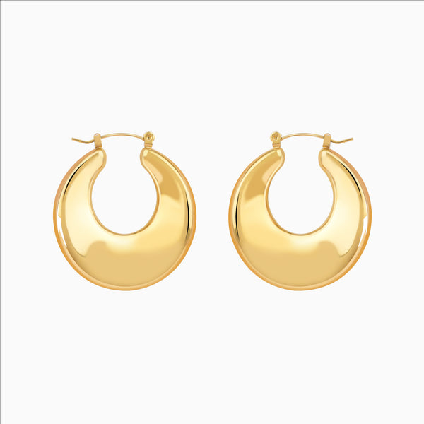 Chunky Crescent Hoop Earrings