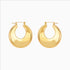 Chunky U-shaped gold hoop earrings