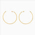 18K gold plated big circle hoop earrings