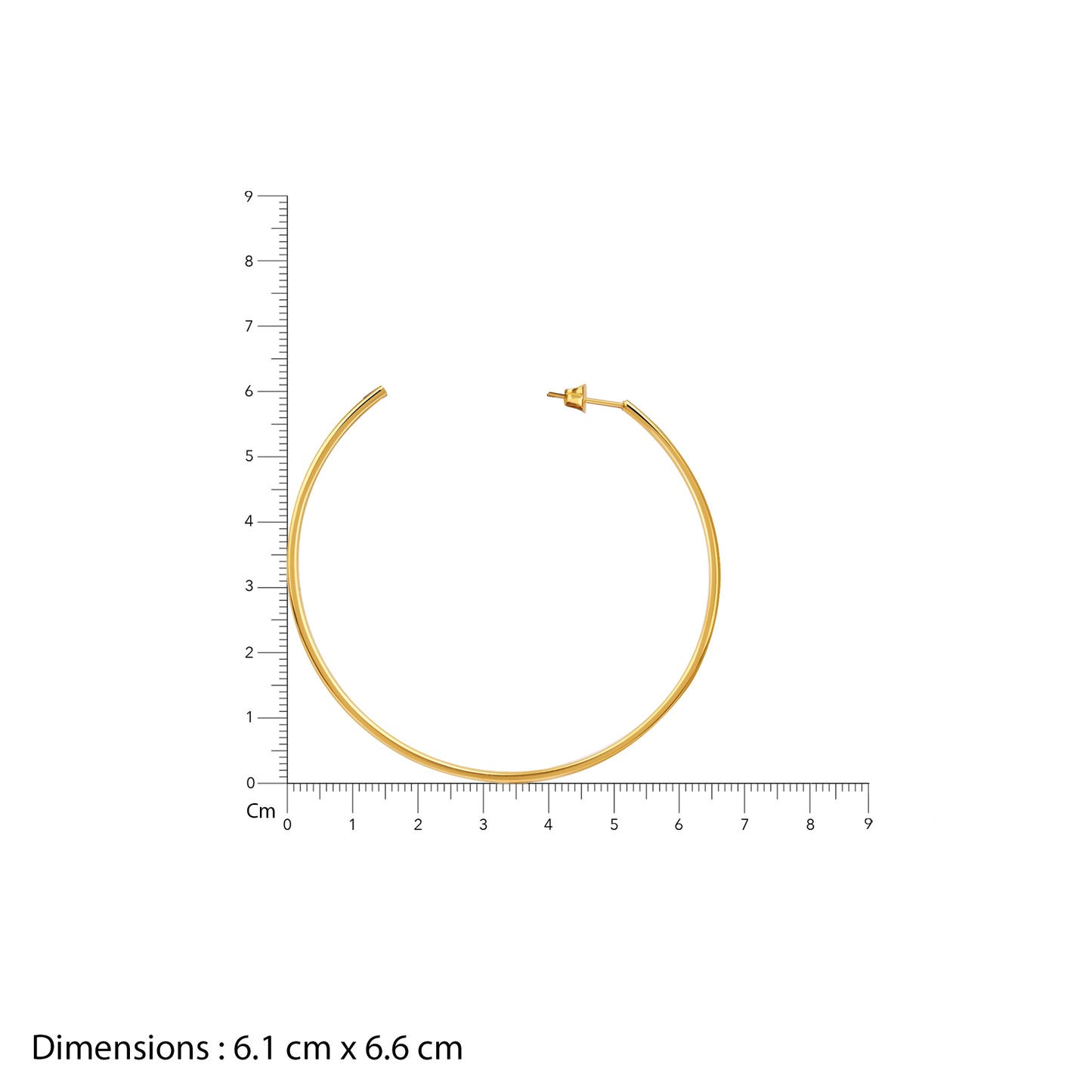 18K Gold Plated Bold Orbit Big Hoop Gold Earrings
