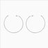 Silver plated big circle hoop earrings