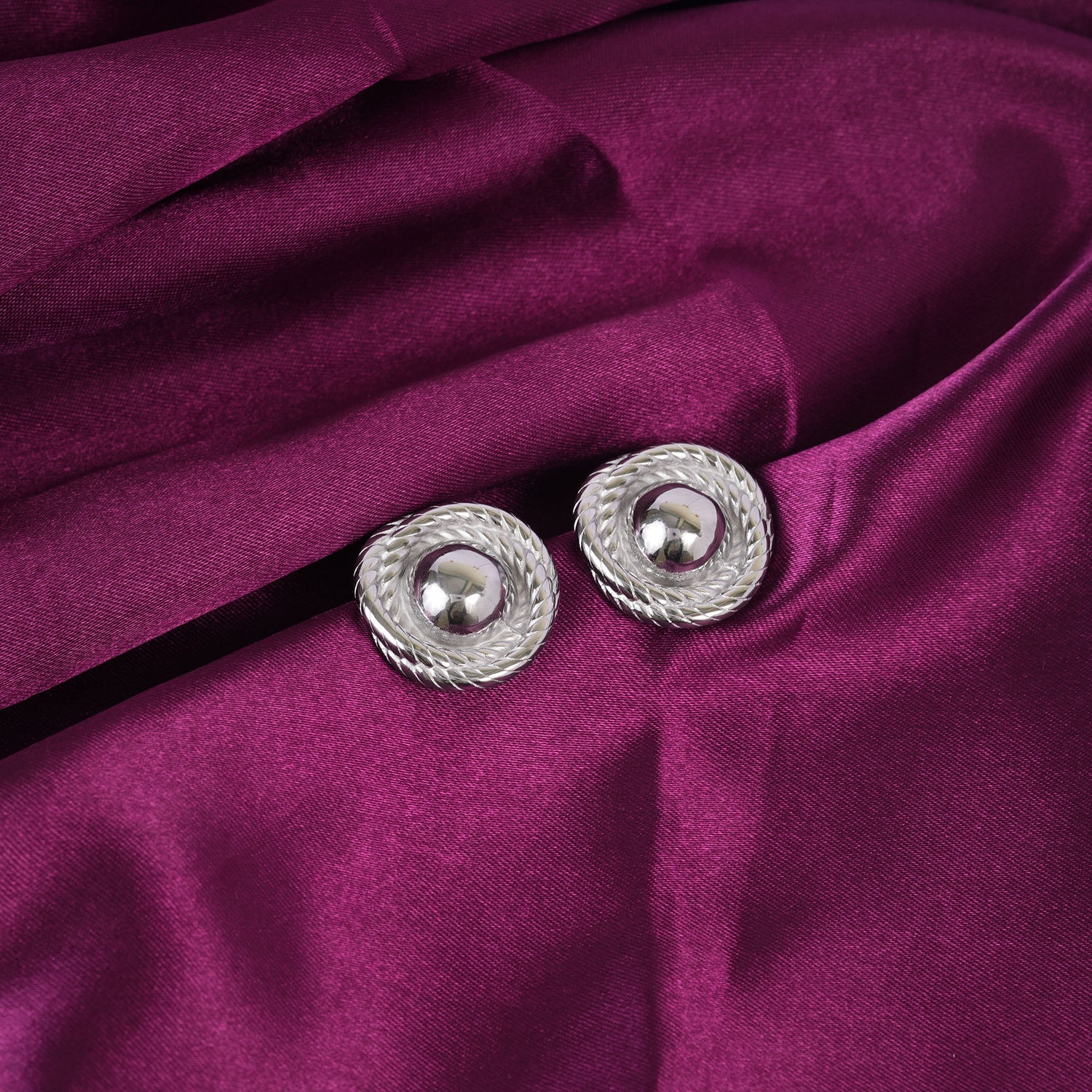 18K gold plated chunky stud earrings screw design