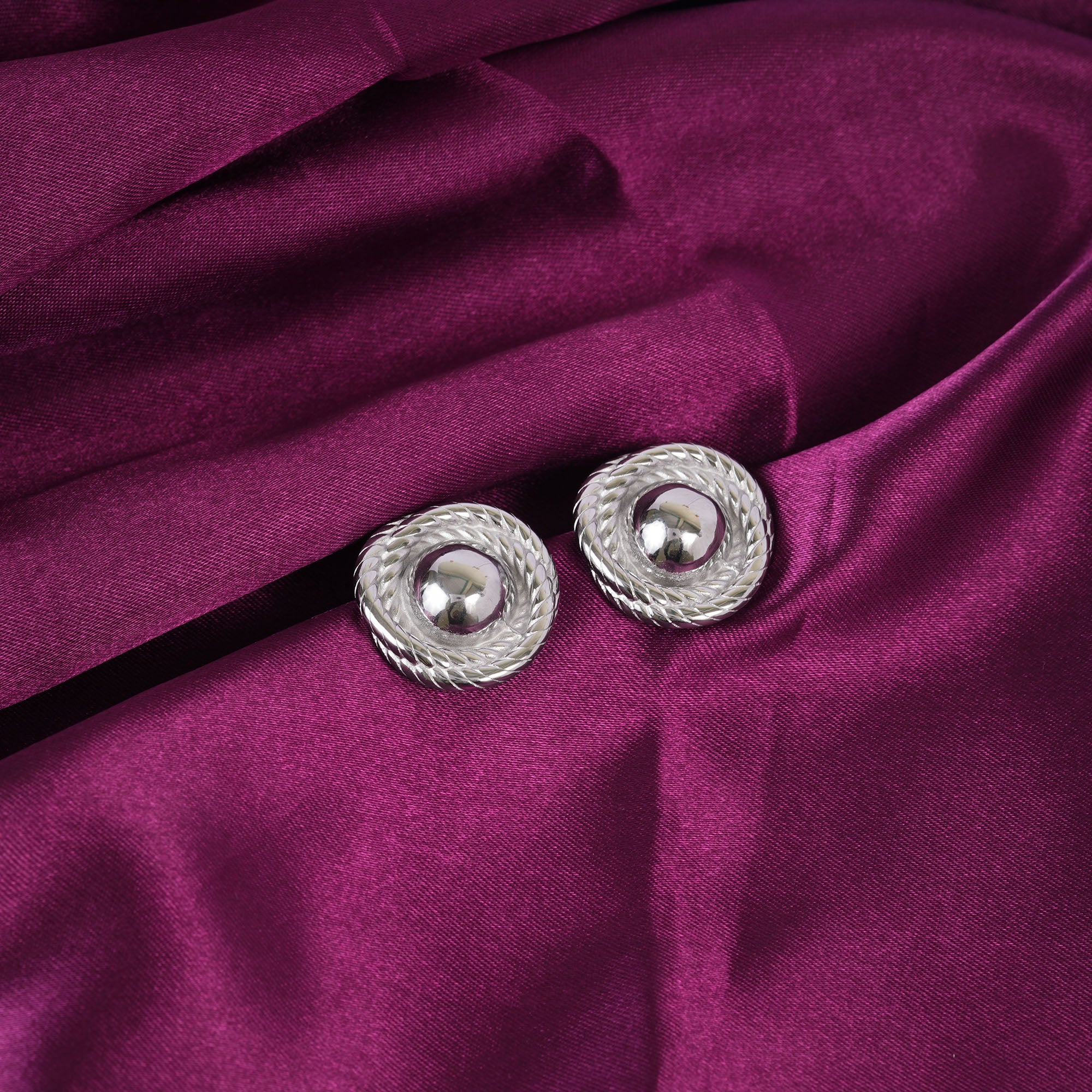 18K gold plated chunky stud earrings screw design