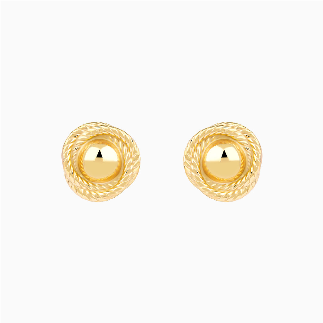 18K gold plated chunky stud earrings screw design