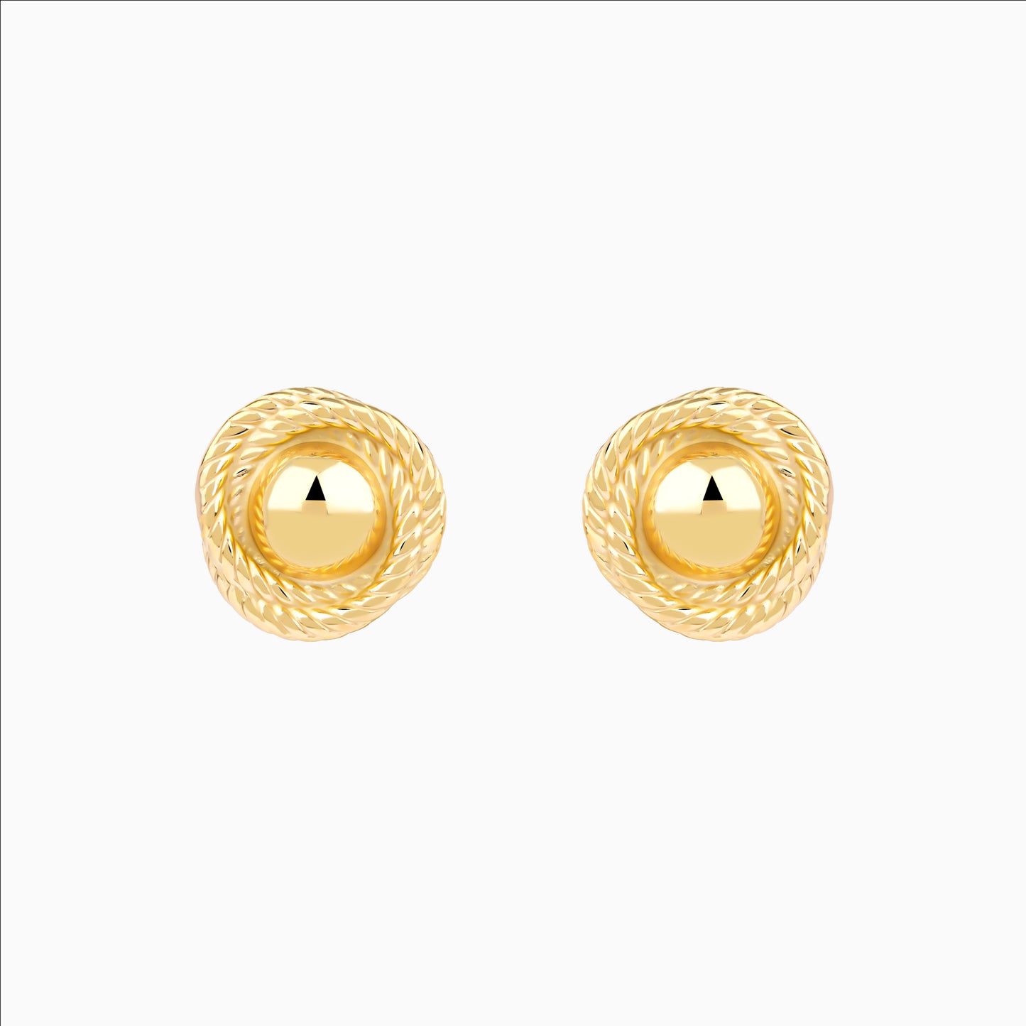 18K gold plated chunky stud earrings screw design