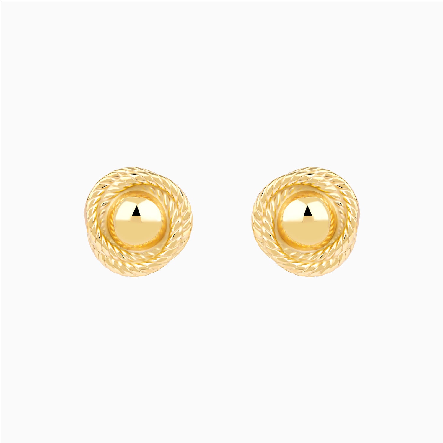 18K gold plated chunky stud earrings screw design