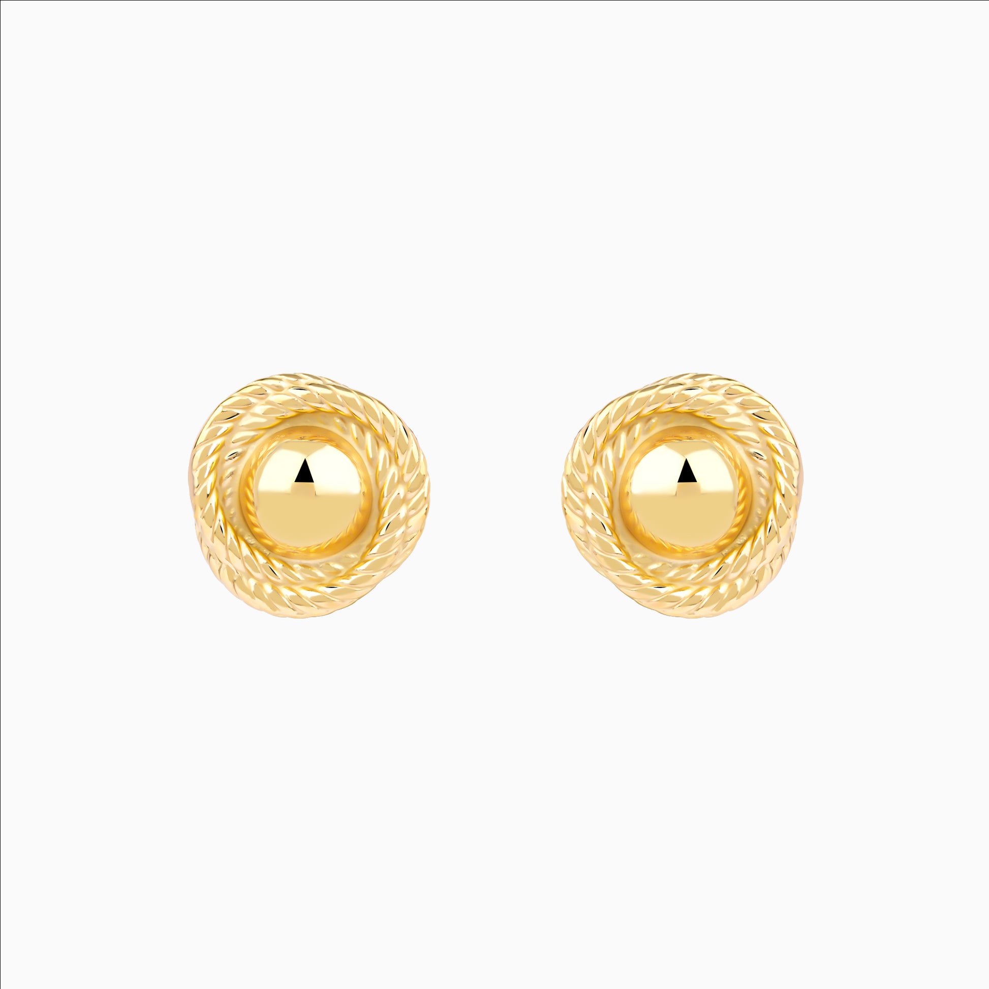 18K gold plated chunky stud earrings screw design
