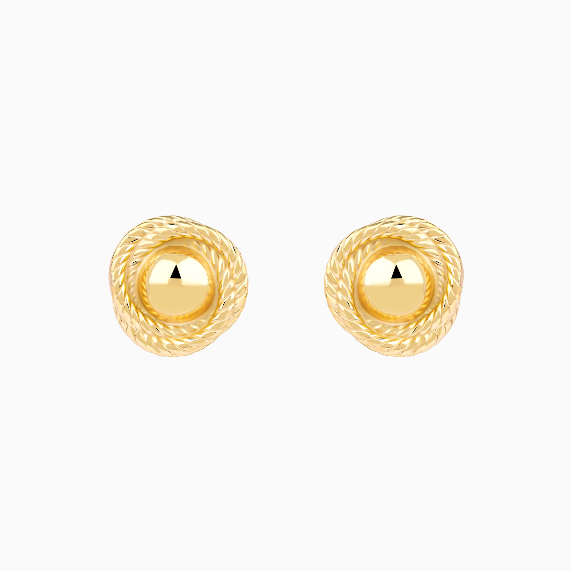 18K gold plated chunky stud earrings screw design