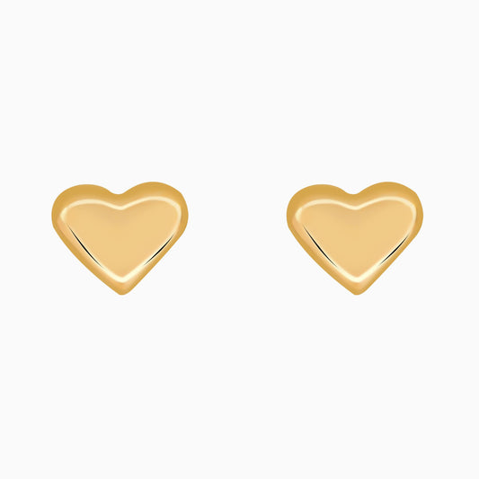18K Gold Plated Whisper Hearts Small Heart Stud Earrings