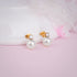 18K gold plated waterproof demi-fine pearl earrings