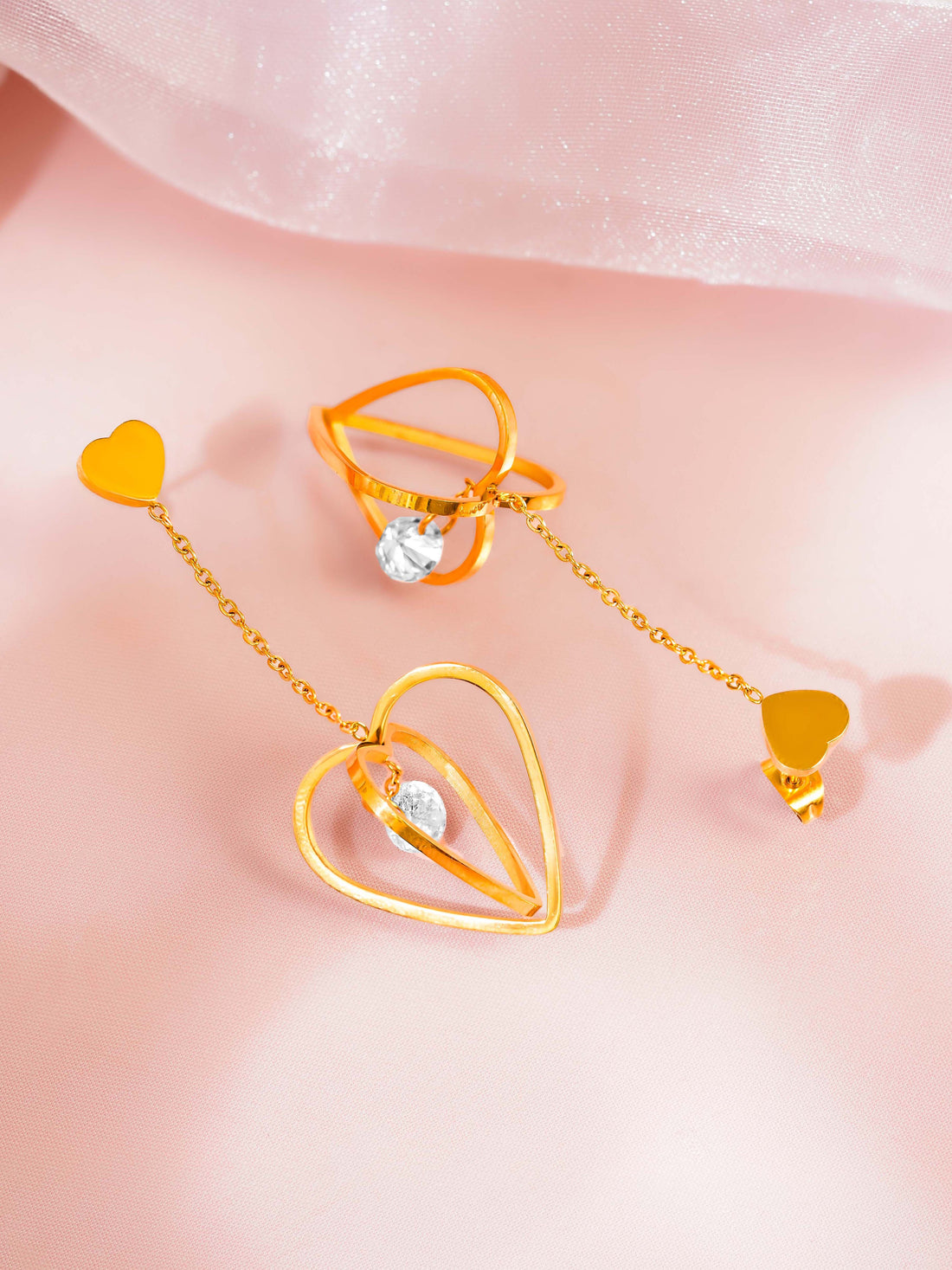 Open Heart Pearl Dangles