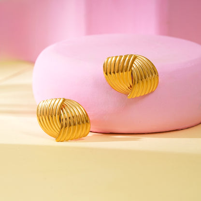 18K Gold Plated Golden Wings Stud Earrings