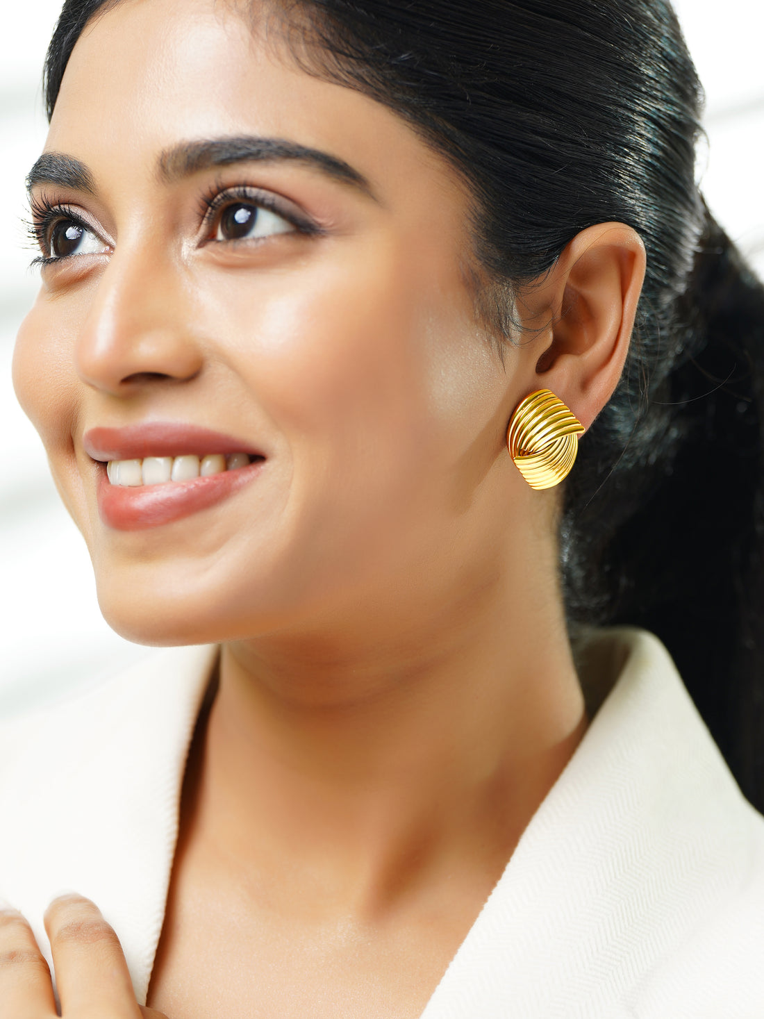 18K Gold Plated Golden Wings Stud Earrings