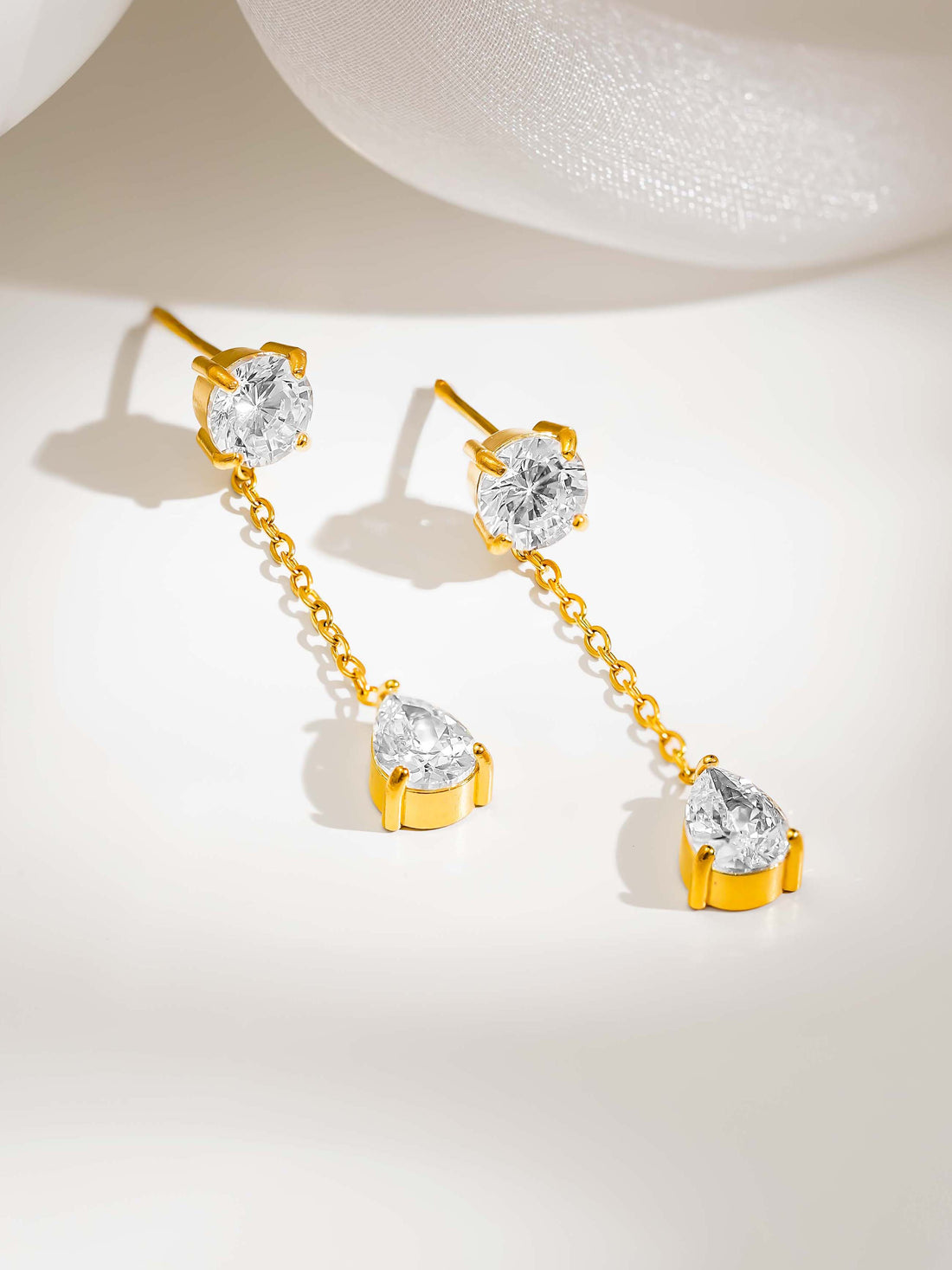 Crystal Chain Drop Earrings