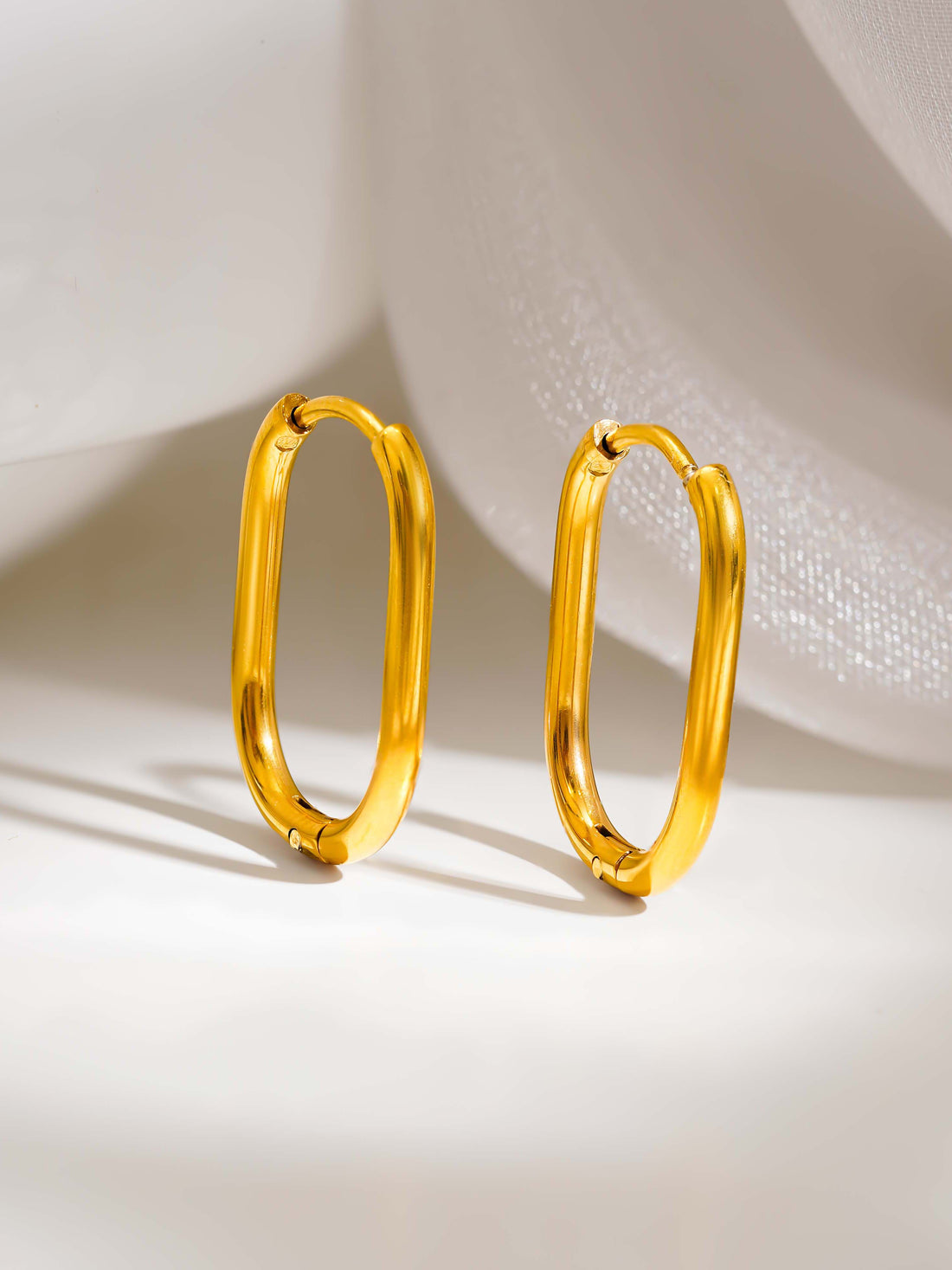Slim Oval Hoop Earrings