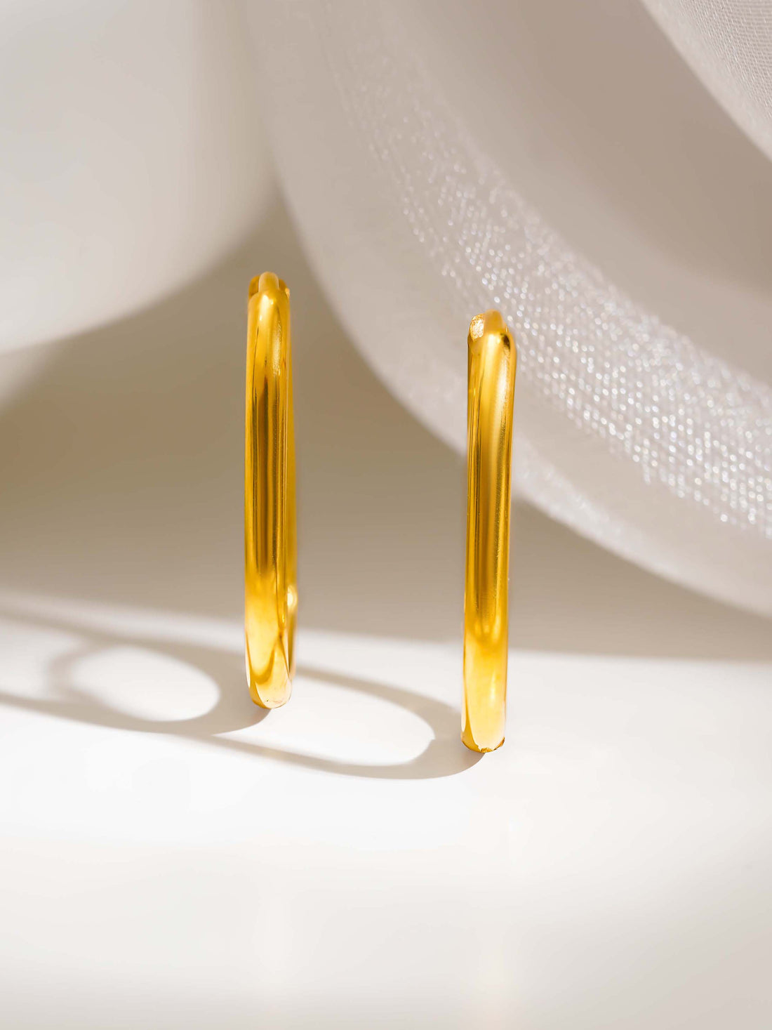 Slim Oval Hoop Earrings