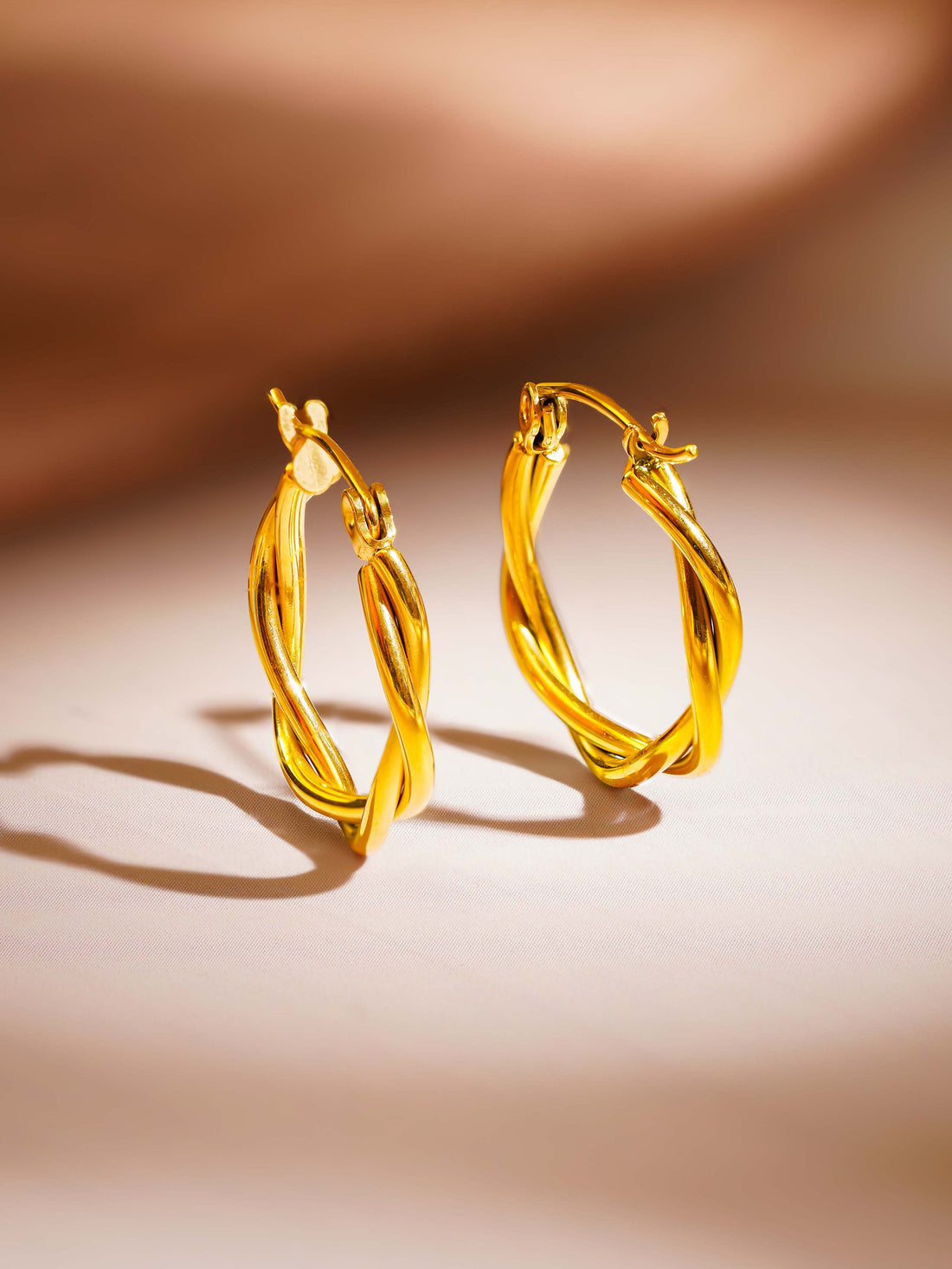 Twisted Rope Hoop Earrings