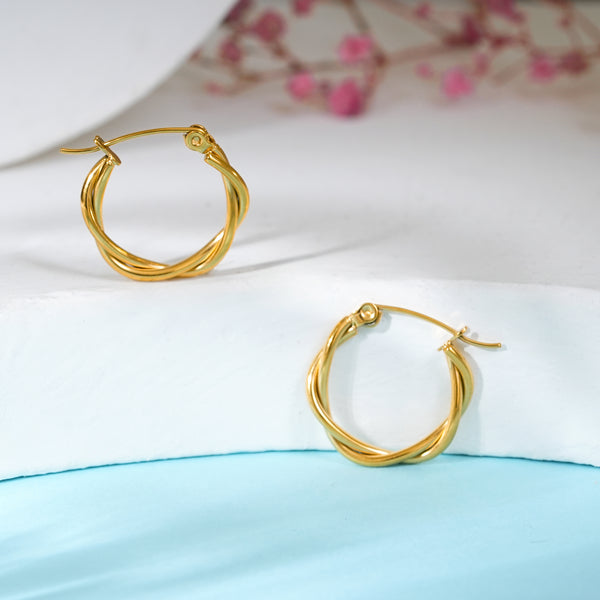 Twisted Rope Hoop Earrings