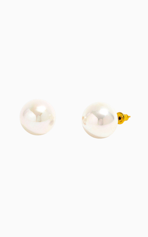 Big Pearl Stud Earrings