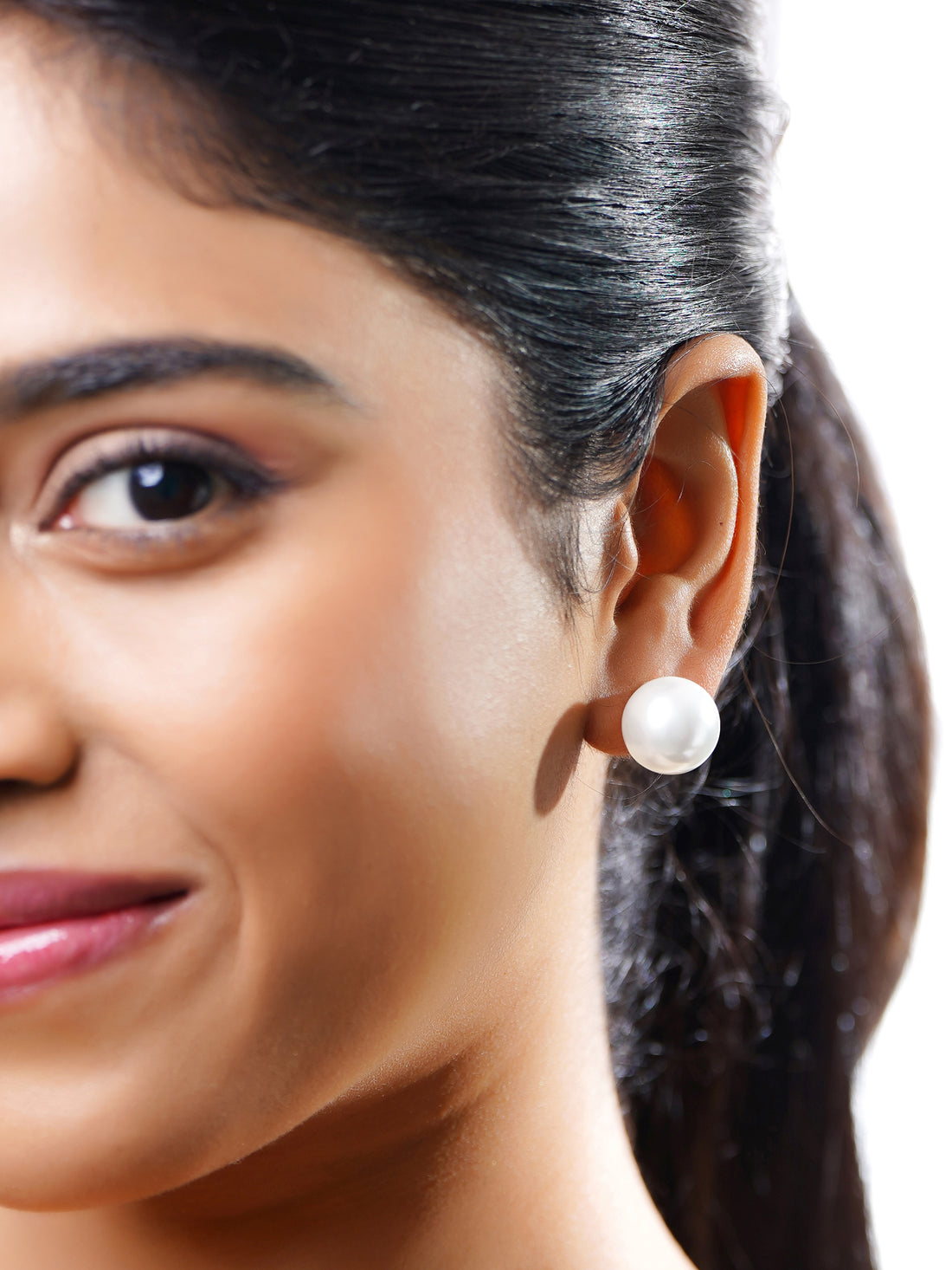 Big Pearl Stud Earrings