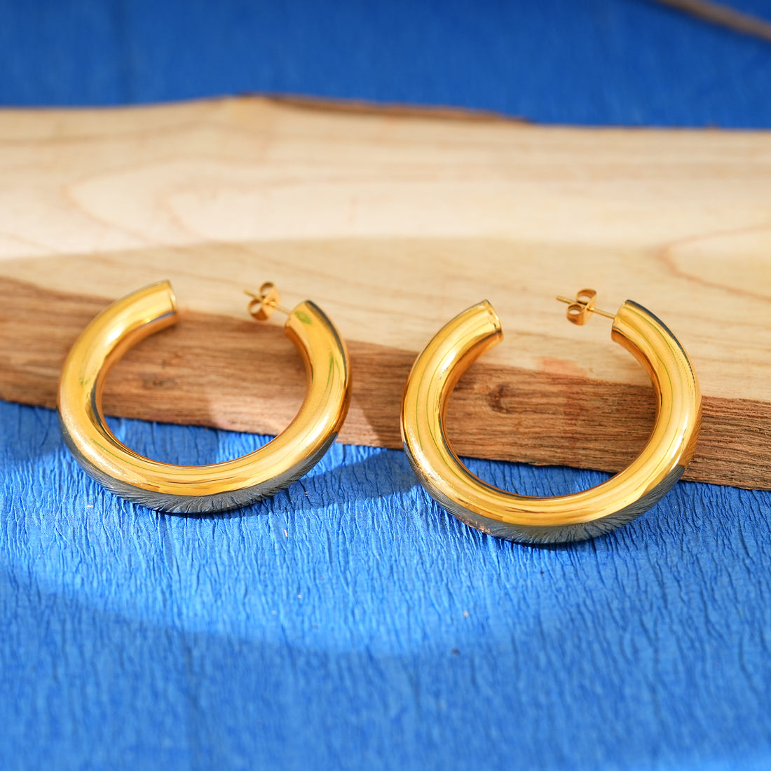Chunky Half Hoop Earrings