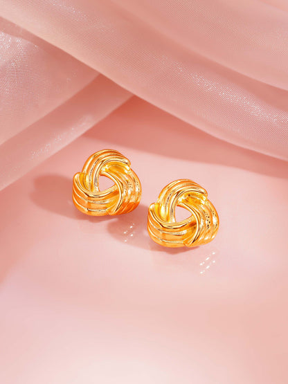 18K Gold Plated Knot Stud Earrings