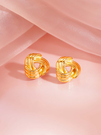18K Gold Plated Knot Stud Earrings