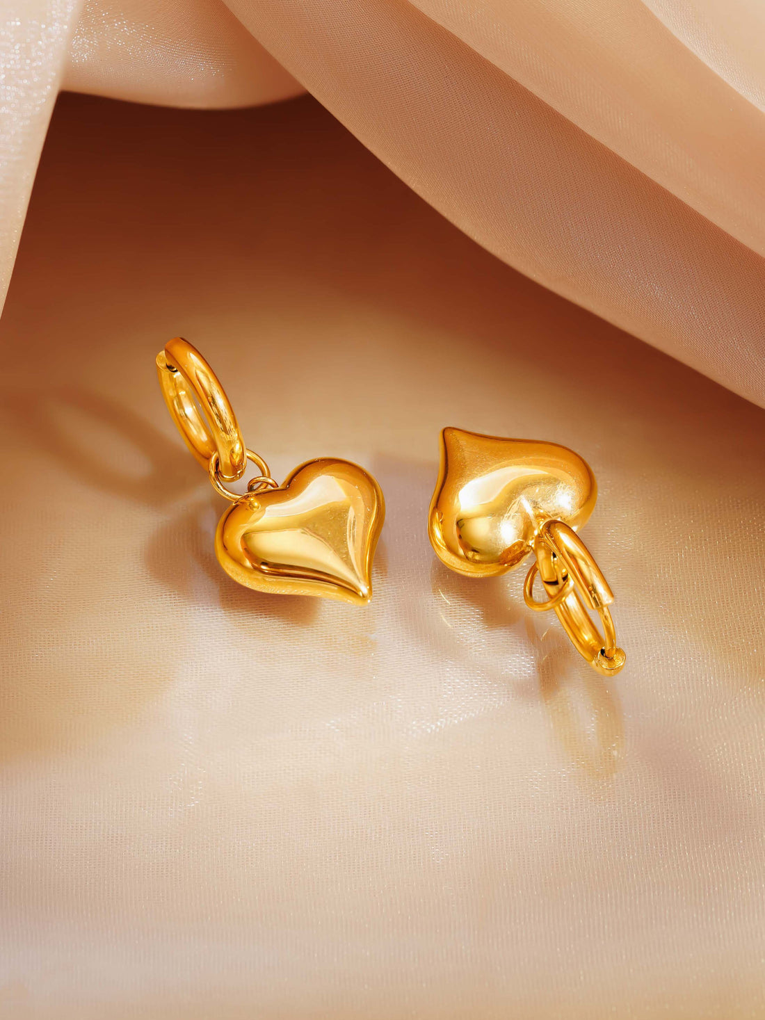 Big Heart Drop Earrings