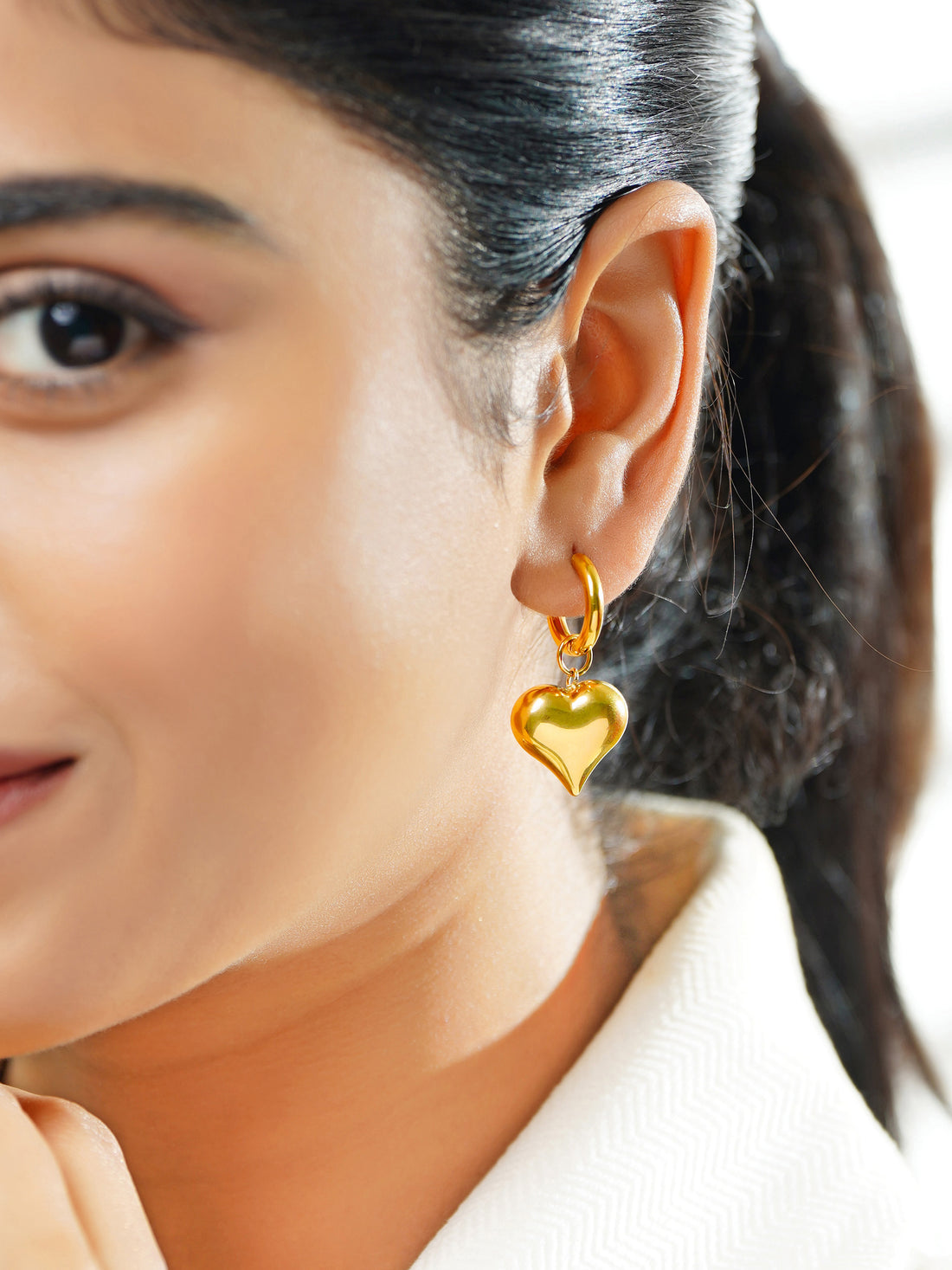 Big Heart Drop Earrings
