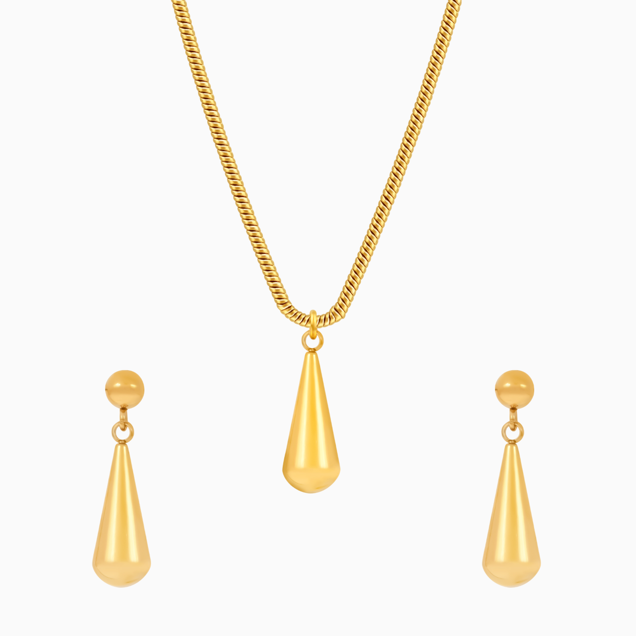 18K Gold Plated Tear drop Jewellery set