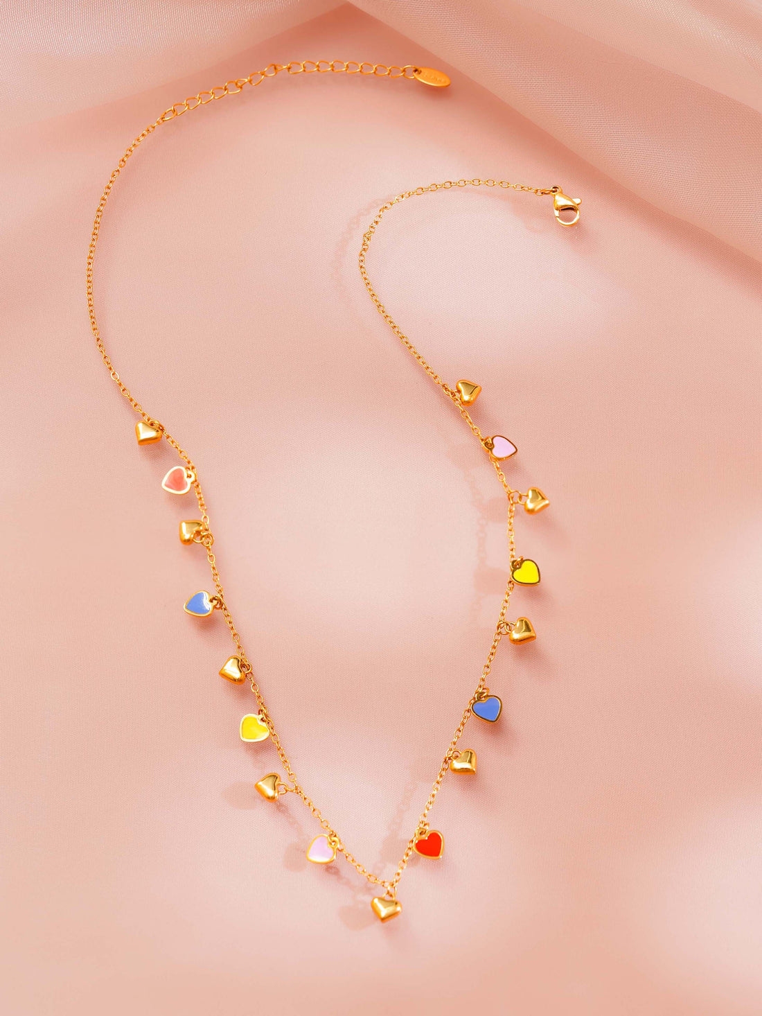 Multicolour Heart Charm Set
