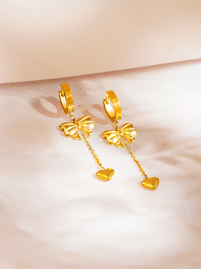18K Gold Plated Sweetheart Bow Jewellery Set