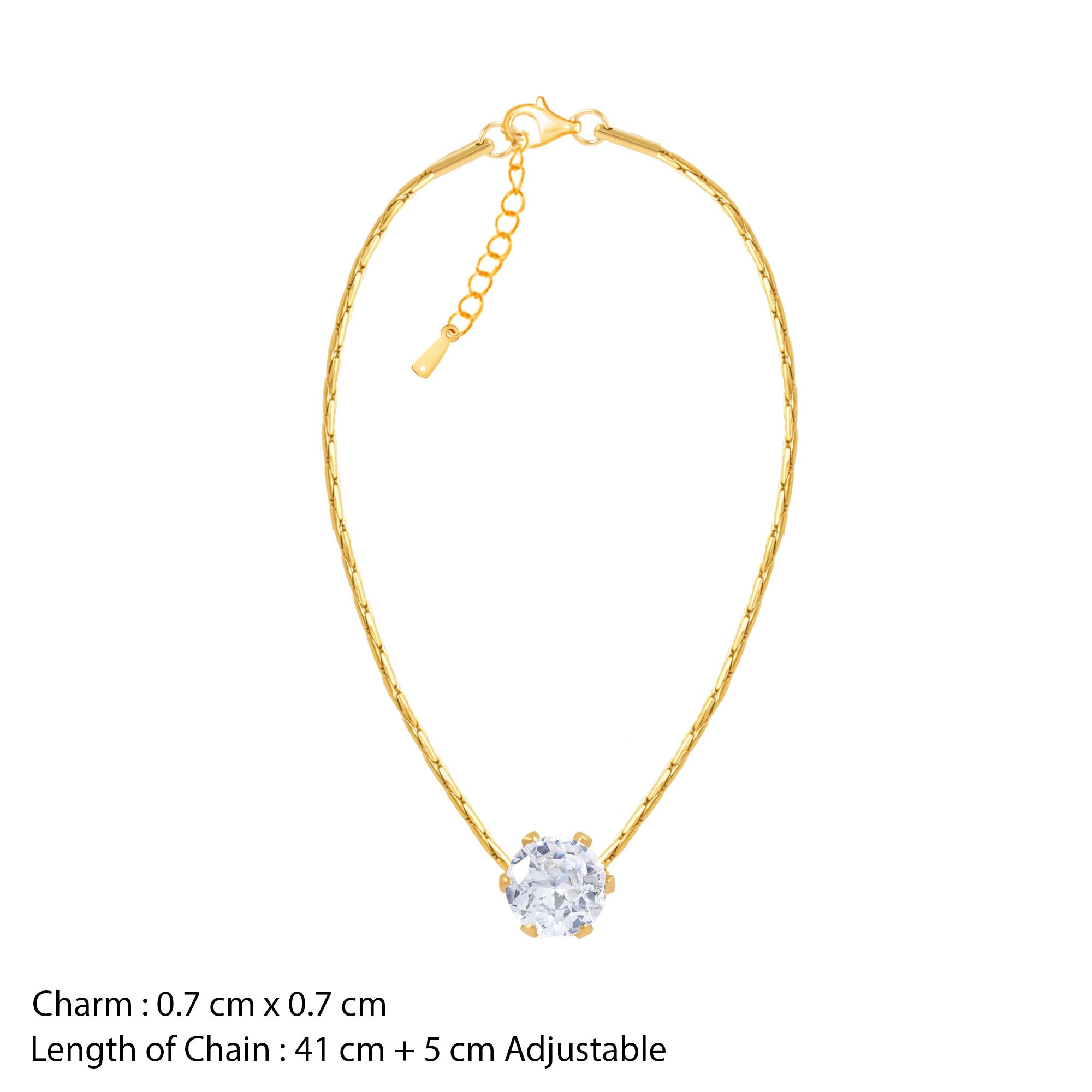 18K Gold Plated Athena Solitaire Jewellery Set