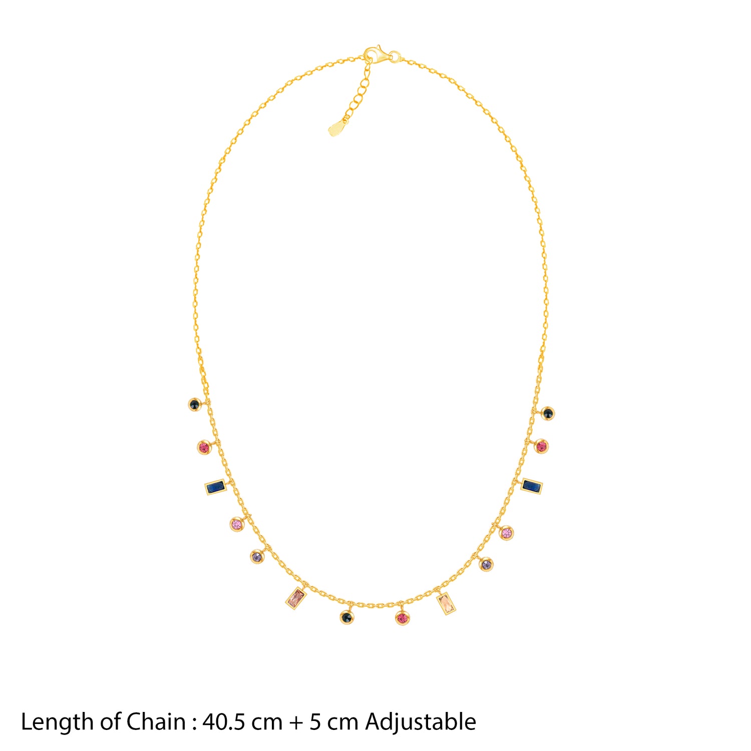 18K Gold Plated Golden Glow Multi-Colored Charms Jewellery Set