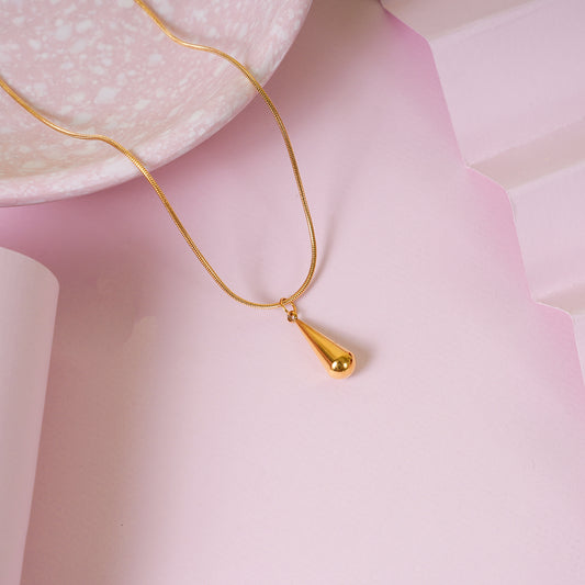 18K Gold Plated Golden Drizzle Tear Drop Necklace
