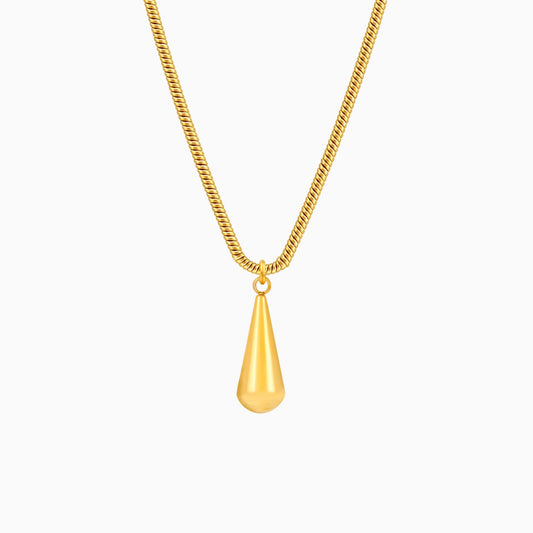 18K Gold Plated Golden Drizzle Tear Drop Necklace