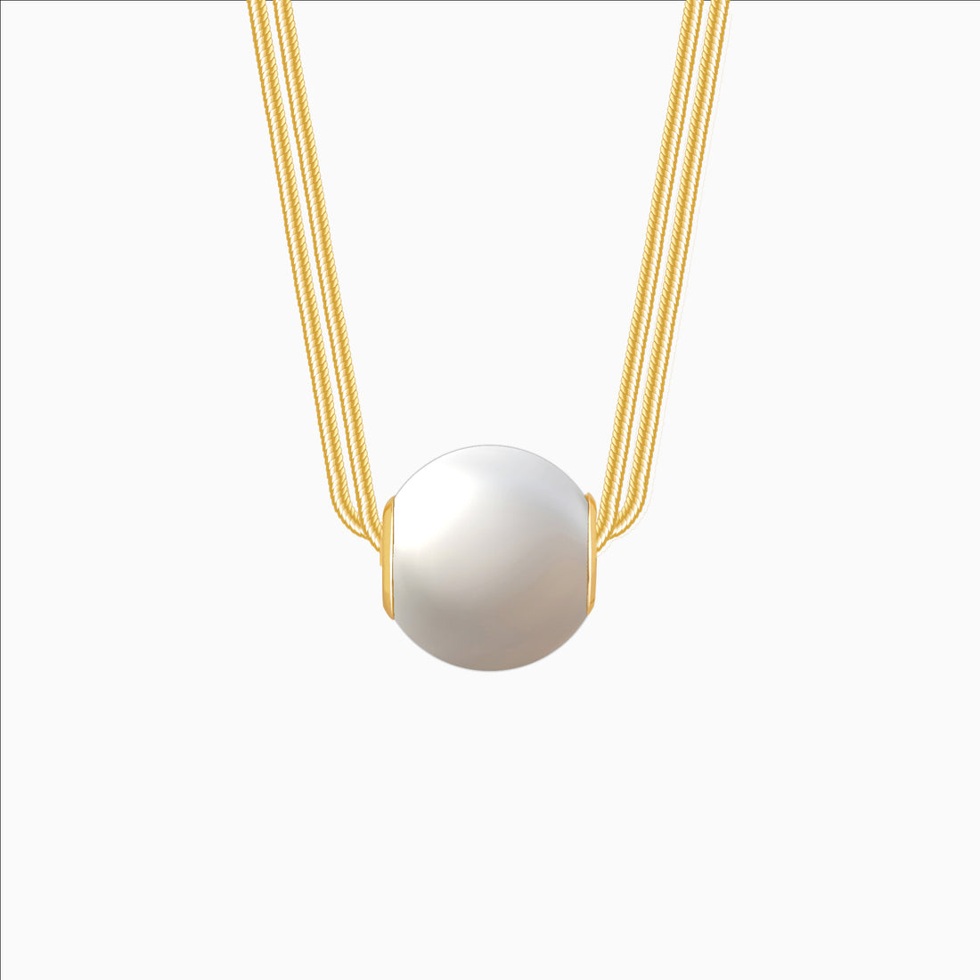 18K gold plated pearl necklace for women
