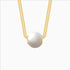 18K gold plated pearl necklace for women
