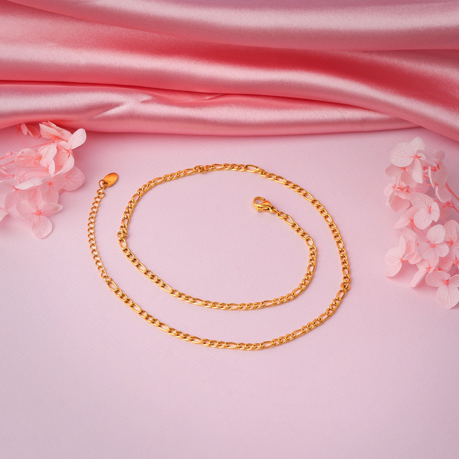 18K Gold Plated Classic Figaro Chain Necklace